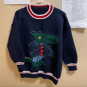 Funky navy sweater